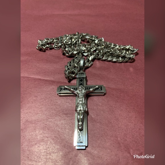 Pendant Cross Jesus Christ Crucifix Neckla… - Picture 4 of 8